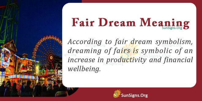 Fair Dream Meaning