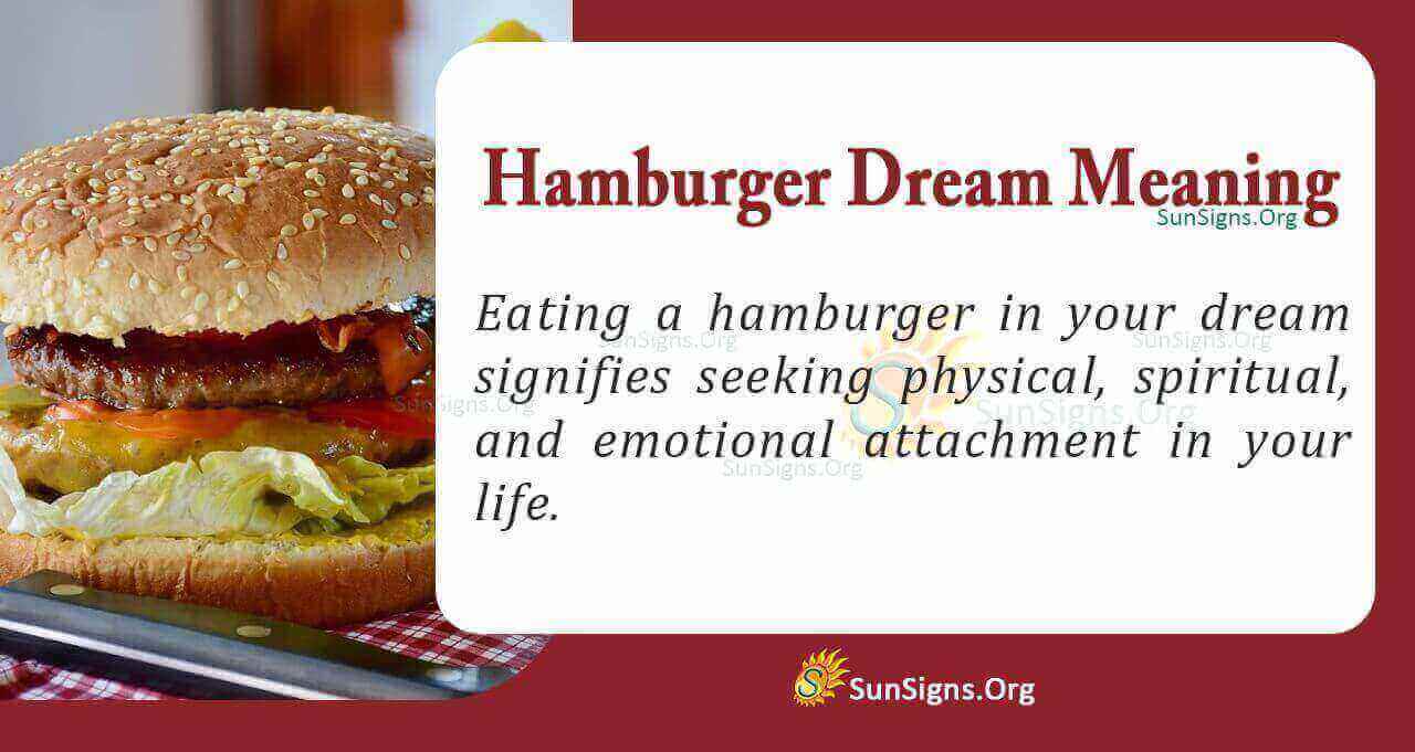 Dreaming of Hamburgers Meaning, Interpretation and Symbolism