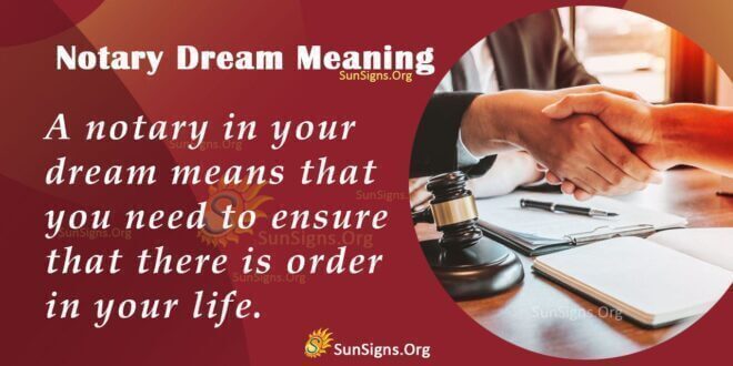 Notary Dream Meaning