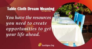 Table Cloth Dream Meaning