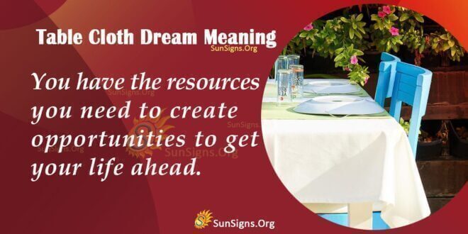 Table Cloth Dream Meaning