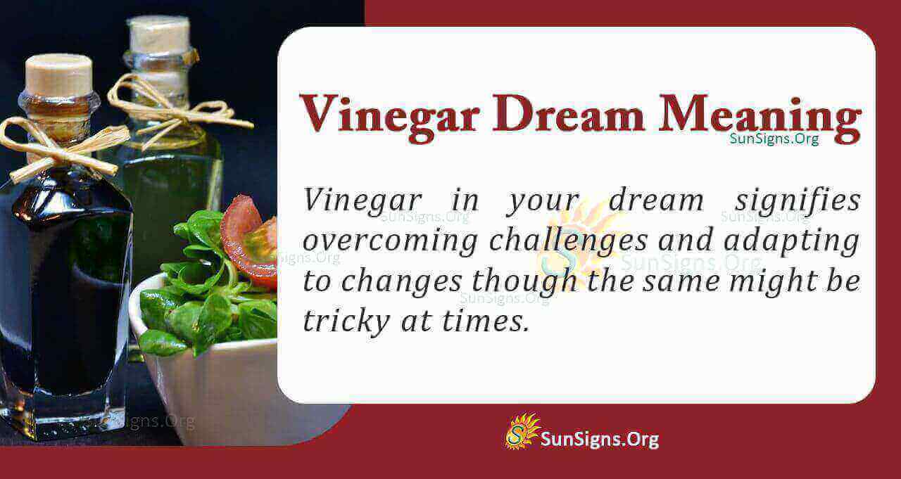 Dreaming Of Vinegar Meaning, Interpretation And Symbolism