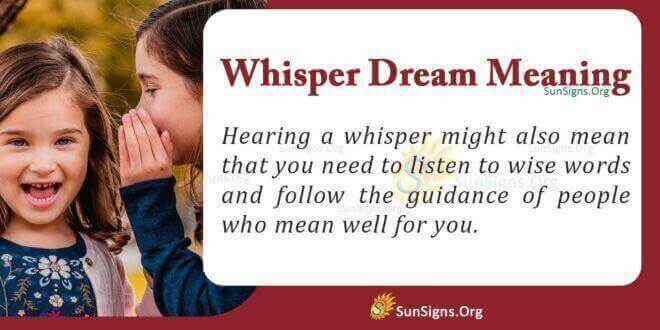 Whisper Dream Meaning