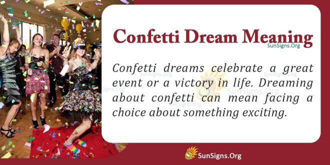 Confetti Dream Meaning