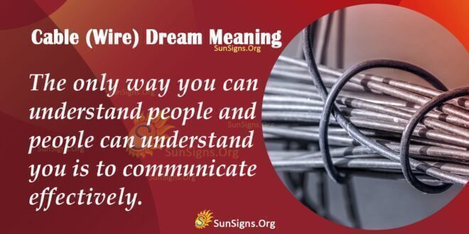 Cable(Wire) Dream Meaning