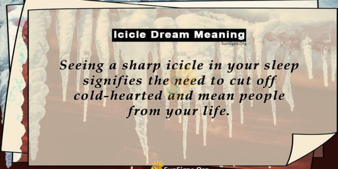 Icicle Dream Meaning
