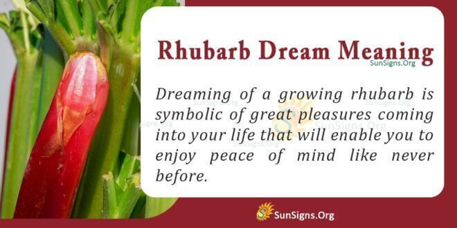 Rhubarb Dream Meaning