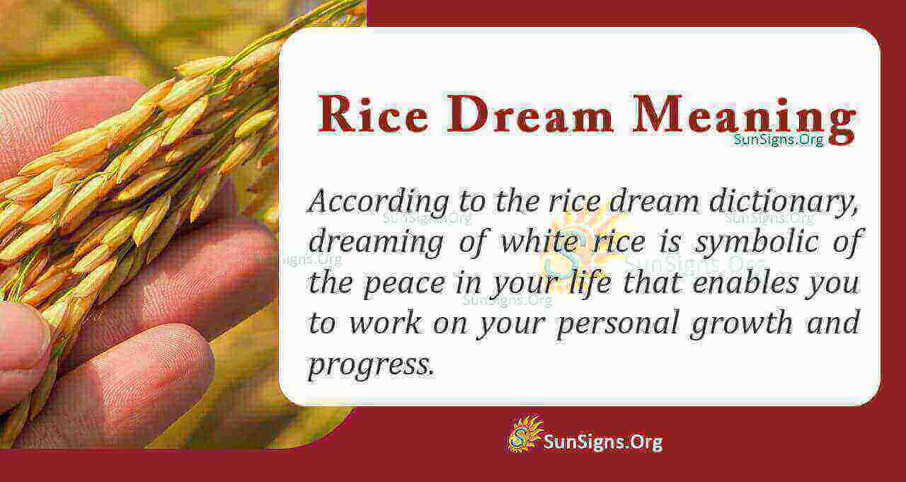 Dreaming of Rice Meaning, Interpretation and Symbolism