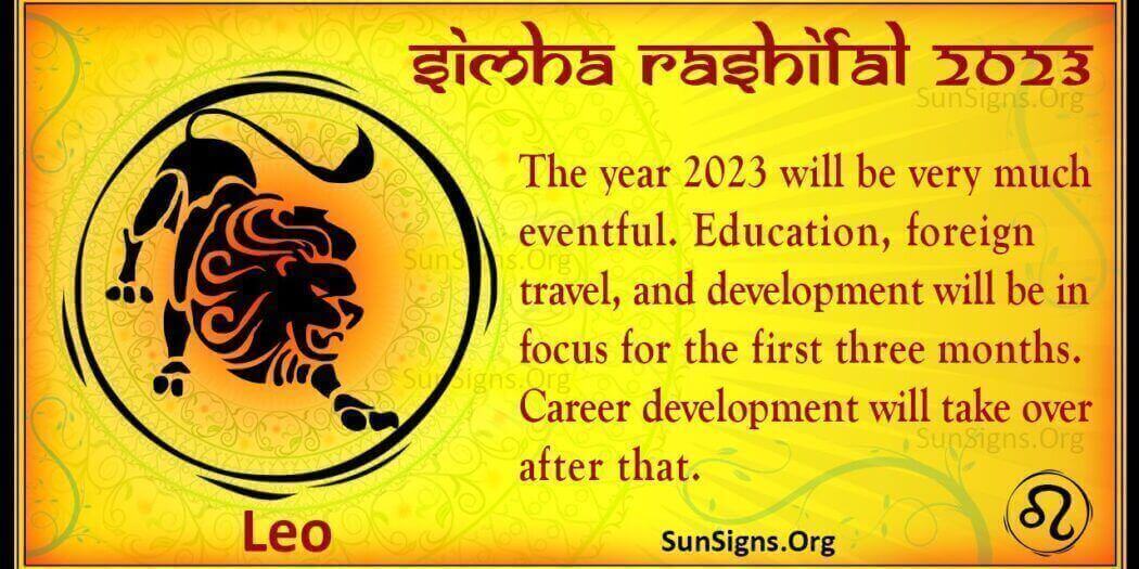 Horoscope traits forecasts predictions zodiacsigns Simha Rashifal 2023 - Yearly Bhavishya Rashi Predictions - SunSigns.Org
