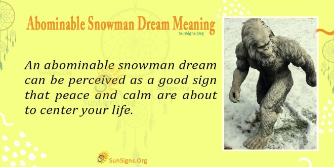Abominable Snowman Dream Meaning