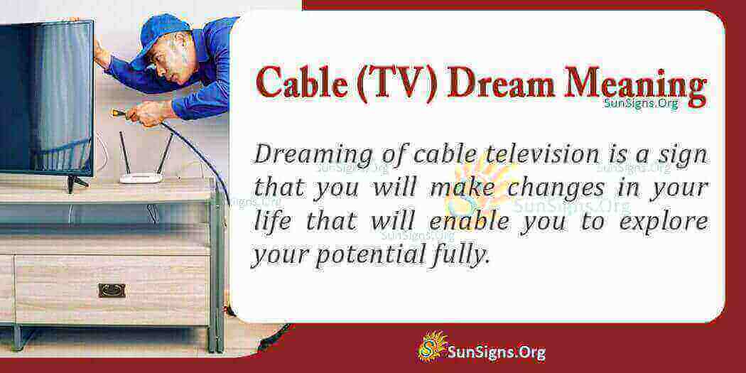 Cable Television In Your Dream Meaning, Interpretation And Symbolism