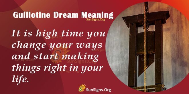 Guillotine Dream Meaning