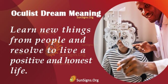 Oculist Dream Meaning