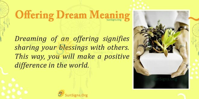 Offering Dream Meaning