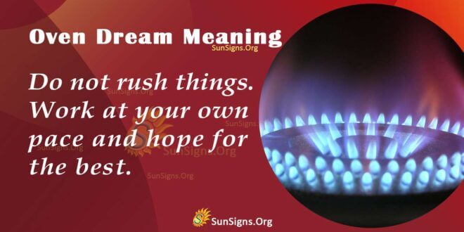 Oven Dream Meaning
