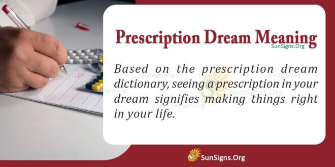 Prescription Dream Meaning