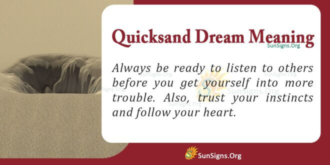 Quicksand Dream Meaning