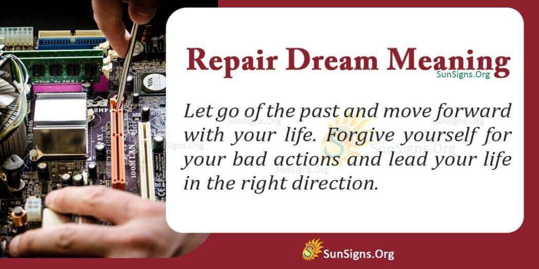 Repair in Your Dream Meaning, Interpretation and Symbolism
