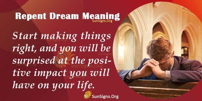 Repent Dream Meaning