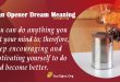 Can Opener Dream Meaning