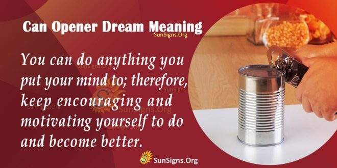 Can Opener Dream Meaning