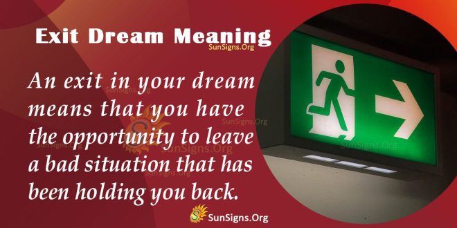 exit dream meaning