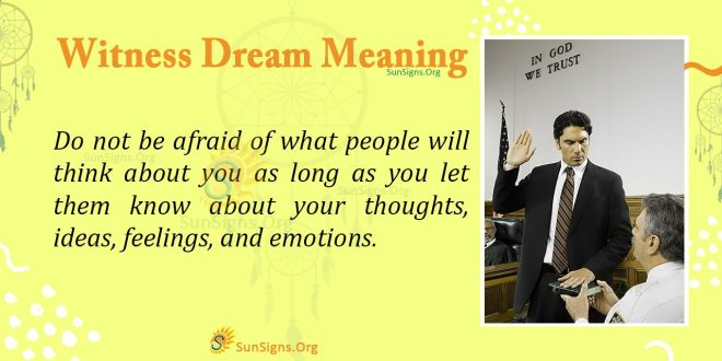Witness Dream Meaning