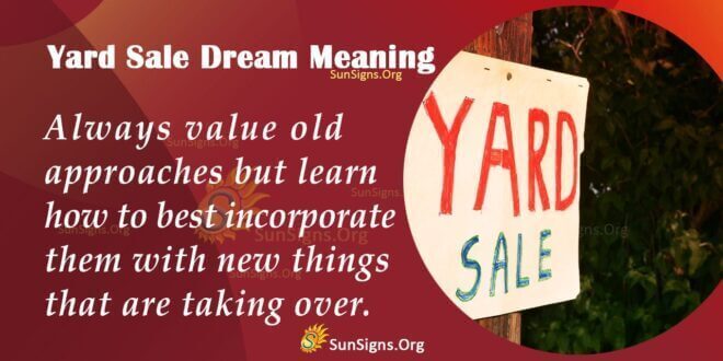yard sale dream meaning