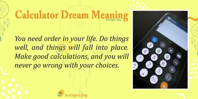 Calculator Dream Meaning