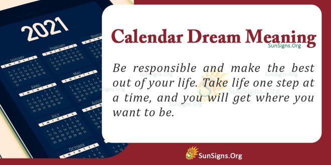 Calendar Dream Meaning