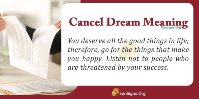 Cancel Dream Meaning
