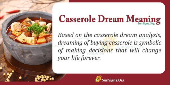 Casserole Dream Meaning