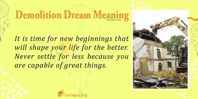 Demolition Dream Meaning