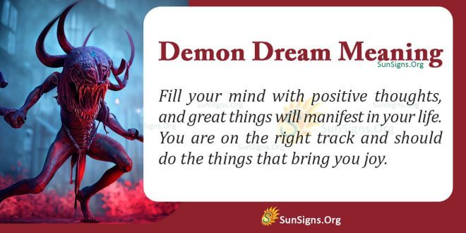 Demon Demon Dream Meaning