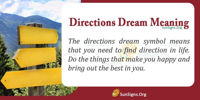 Directions Dream Meaning
