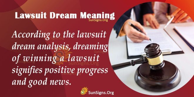 lawsuit dream meaning