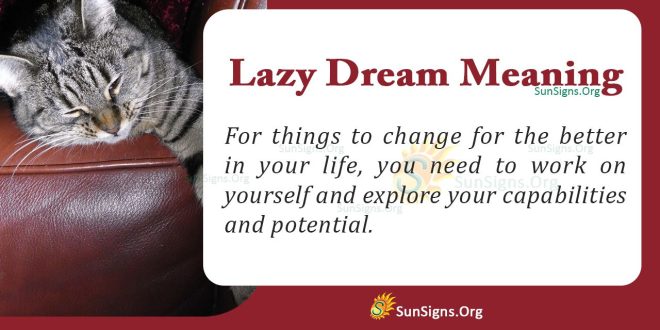 lazy dream meaning