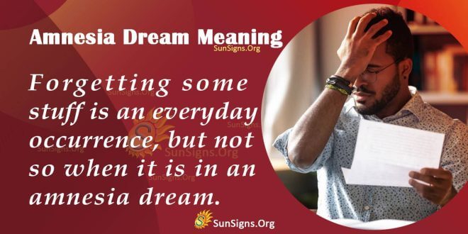 Amnesia Dream Meaning