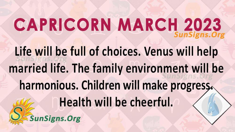 Capricorn Horoscope March 2023