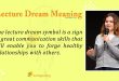 Lecture Dream Meaning