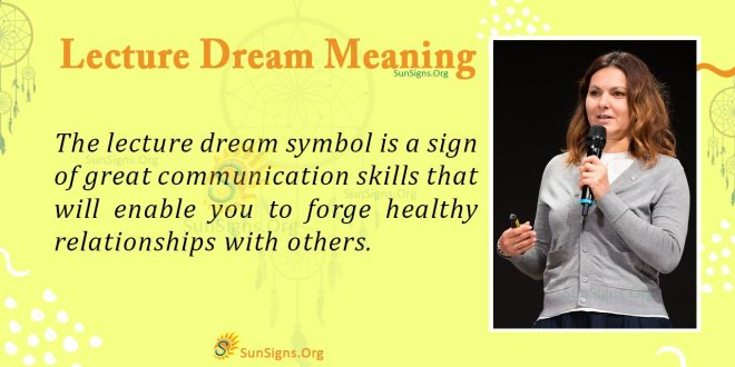 Lecture Dream Meaning