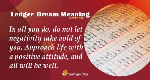 Ledger Dream Meaning