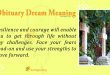 Obituary Dream Meaning