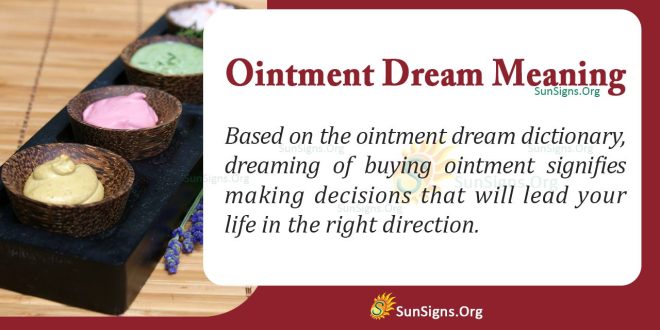 Ointment Dream Meaning