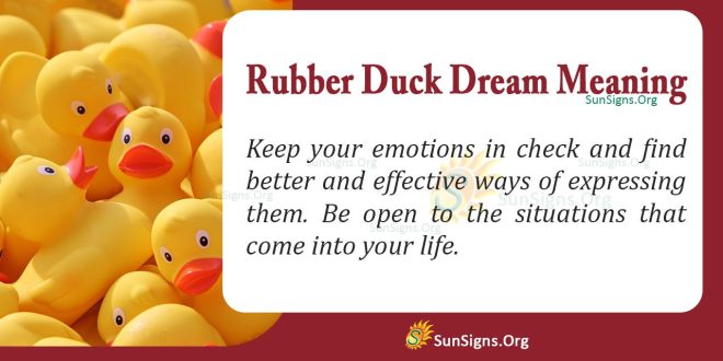 Rubber Duck Dream Meaning