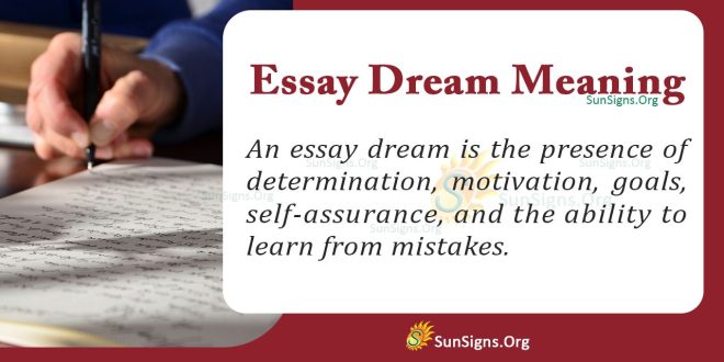Essay Dream Meaning
