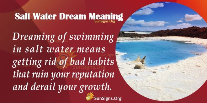 Salt Water Dream Meaning