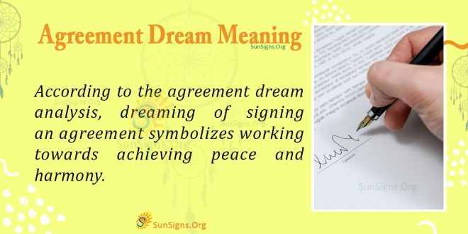 Agreement Dream Meaning