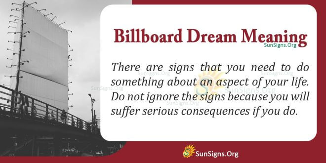 Billboard Dream Meaning