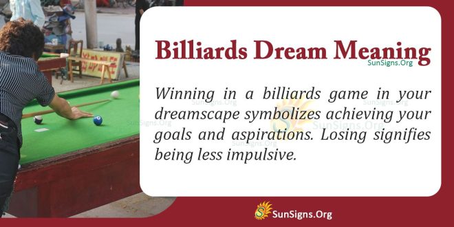 Billiards Dream Meaning